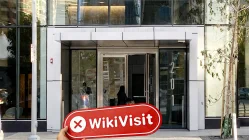Una visita al sitio del intercambio de criptomonedas DYDX en San Francisco, EE. UU., Sin negocios reales