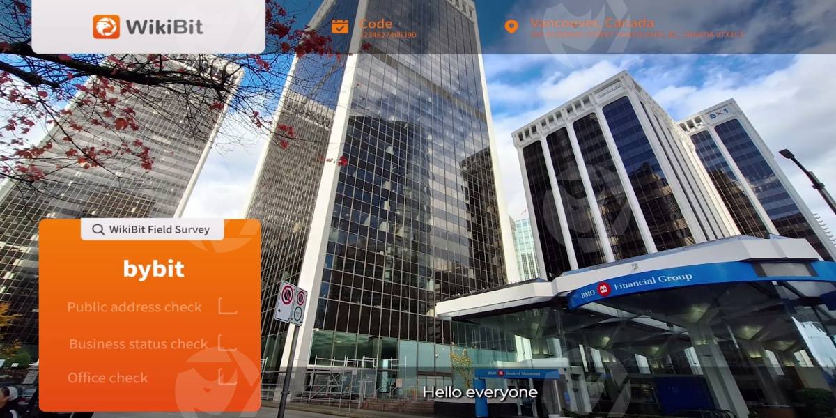 Visita a Bybit en Canadá - No se encontró oficina